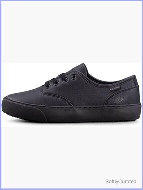 Slip-Resistant Work Sneaker Leather Cushioned Lace-Up Comfort